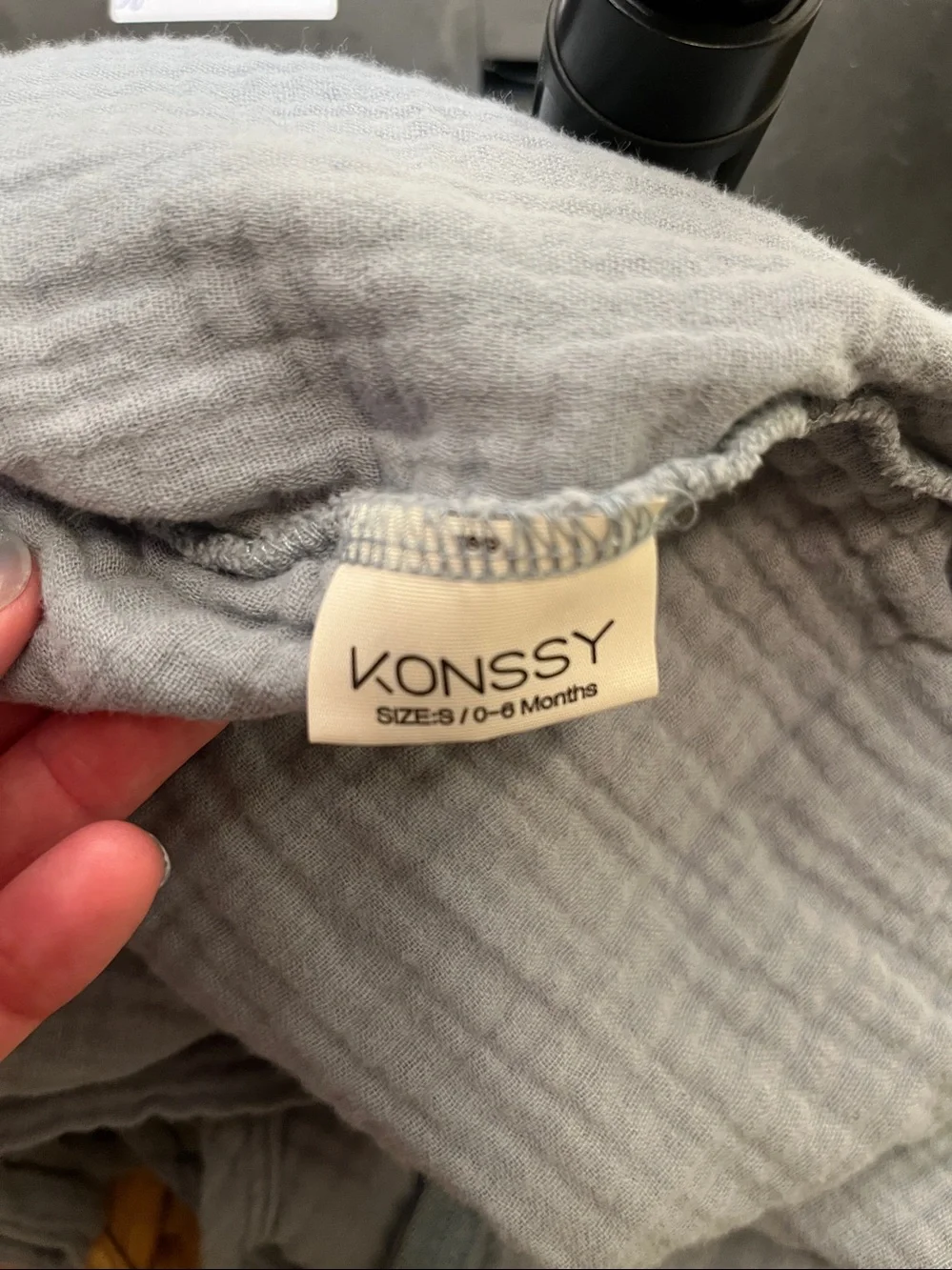 Konssy Soft Blue Muslin Sleeveless Baby Sleep Sack size 0-6 months